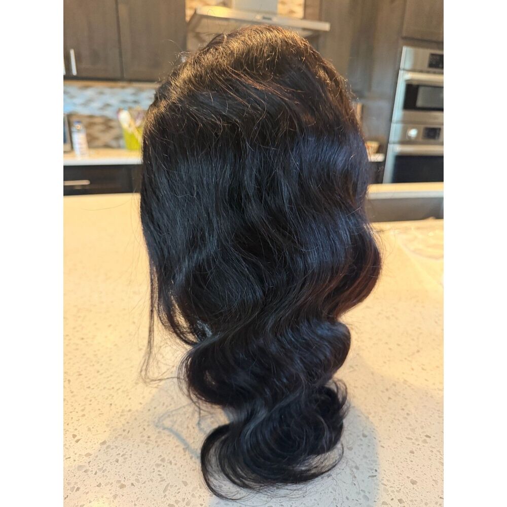 Aimqueen 18in Body Wave 13x6 HD Lace Human Hair Wig 1B